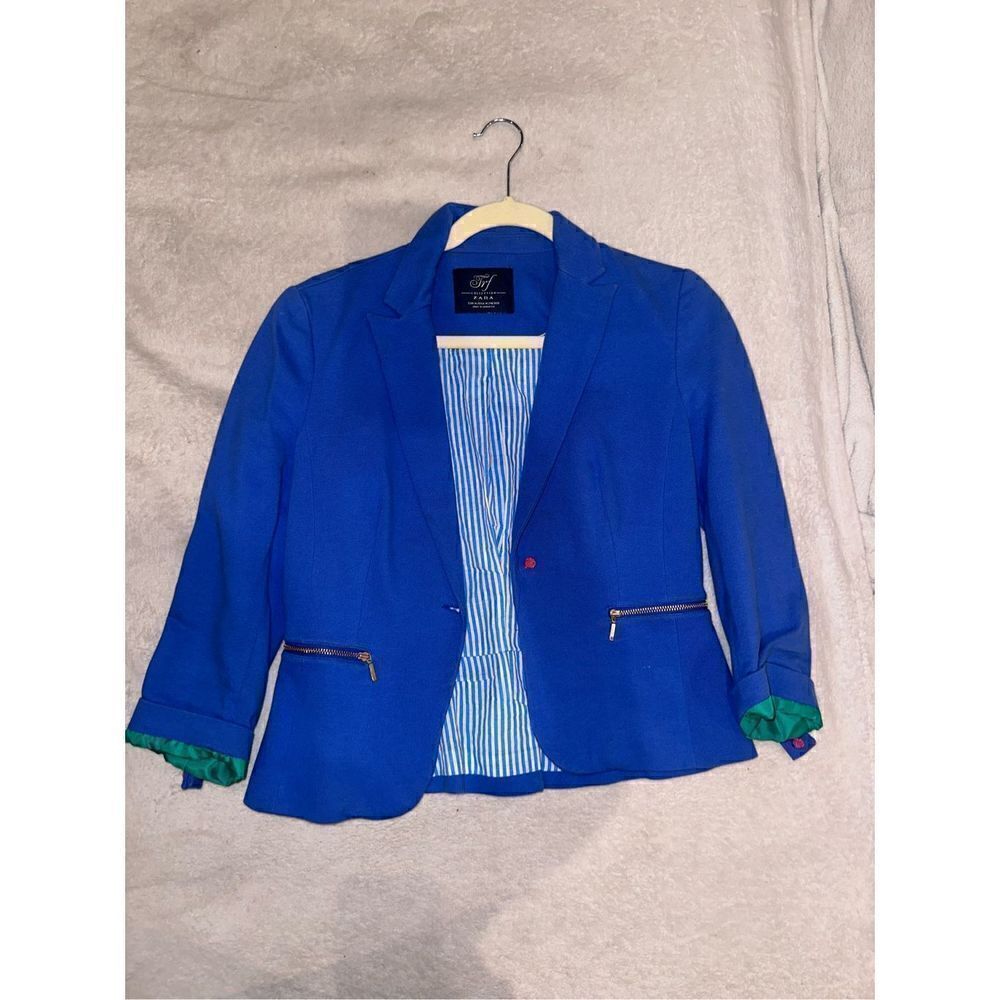 Zara jacket women’s size M Royal blue